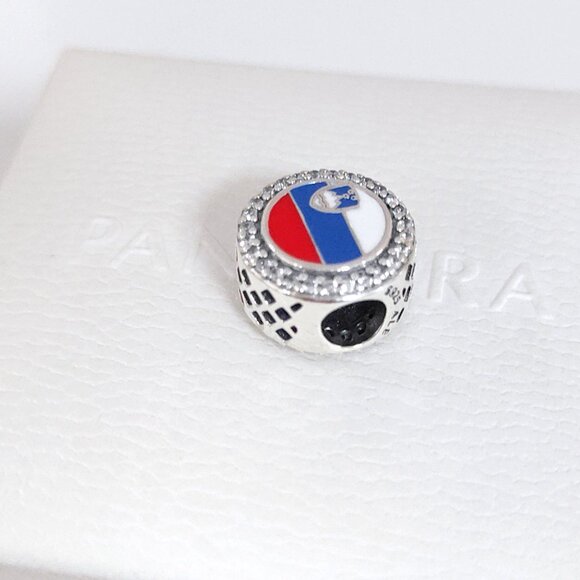 Pandora Slovenia Flag Bead Charm Bracelet Pendant S925 Silver with box - Picture 7 of 7